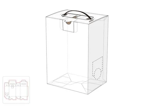 液体容器盒模切图/刀模图EPS源文件