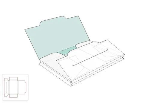 纸巾包装盒模切图/刀模图EPS源文件