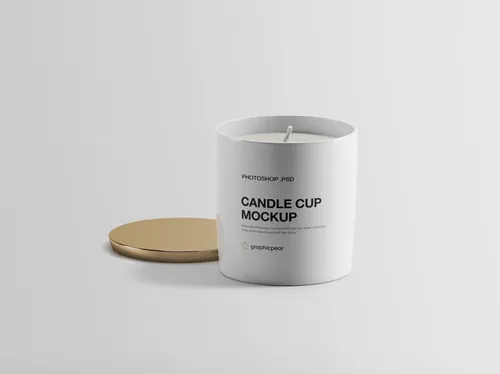 蜡烛罐包装外观设计样机PSD模板 Candle Cup Mockup