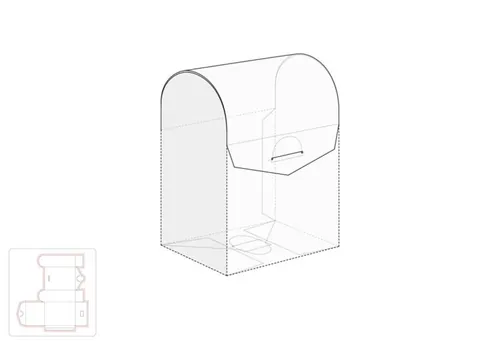 曲面顶部零售盒模切图/刀模图EPS源文件