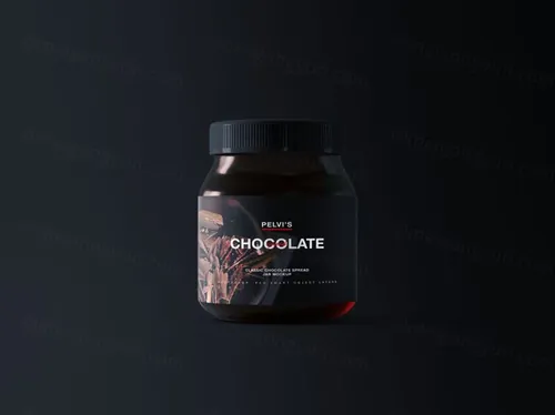 巧克力辣椒酱罐头品牌包装设计提案样机模板 Chocolate Jar Mockup