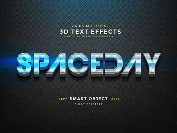 PS三维立体字动作 PS字体动作 多款3D Text Effects