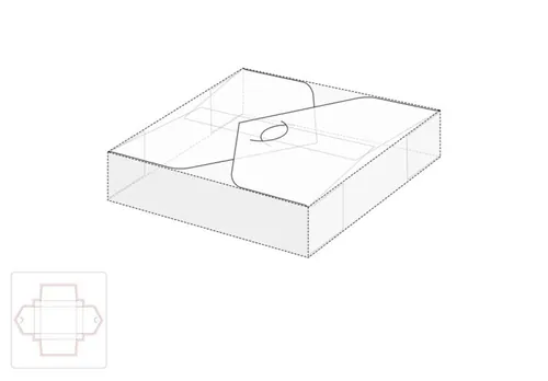 折线式方框盒模切图/刀模图EPS源文件