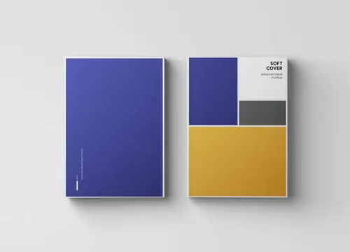 平装书书本样机模板 A5 Softcover Book Mockup