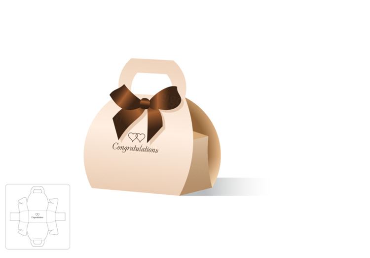 手提包零售盒模切图/刀模图EPS源文件