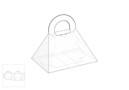 金字塔搬运箱模切图/刀模图EPS源文件