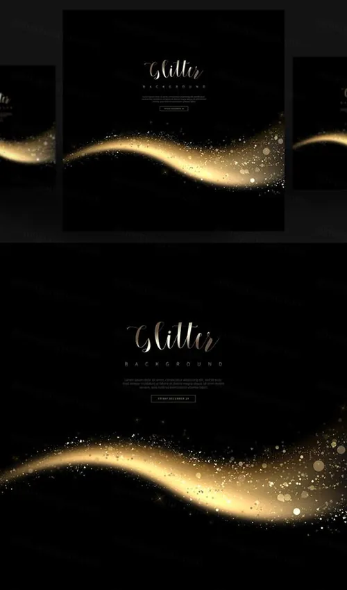 金色光效粒子化妆品影楼相册高清海报科技感背景PSD设计素材模板