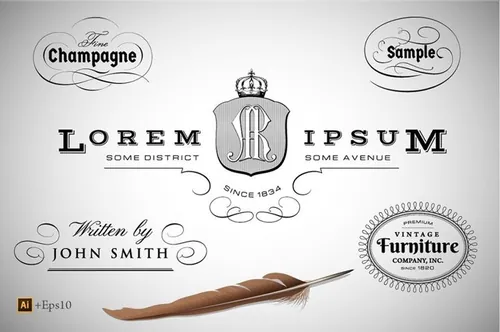 手绘书法设计元素Calligraphic Design Elements vol.1