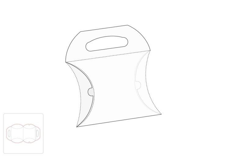 汉堡包装盒模切图/刀模图EPS源文件