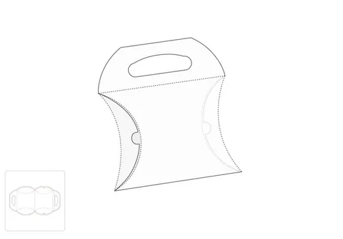 汉堡包装盒模切图/刀模图EPS源文件