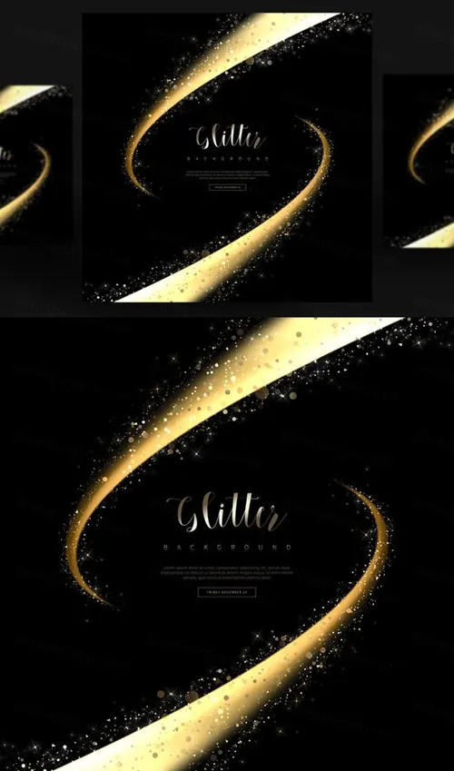 金色光效粒子化妆品影楼相册高清海报科技感背景PSD设计素材模板