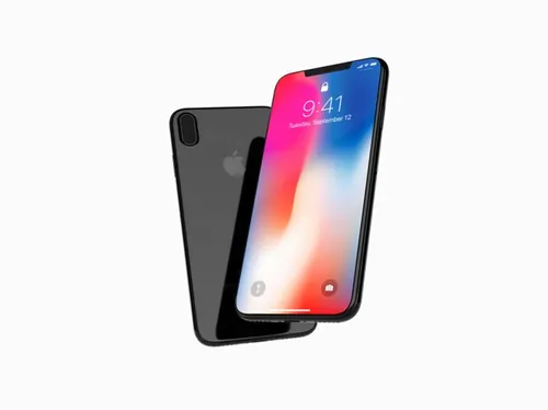iPhoneX手机贴图样机PSD模板Floating iPhone X Mockup