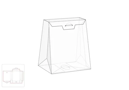 手提袋模切图/刀模图EPS源文件