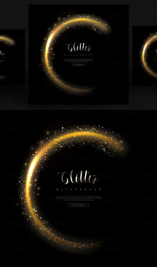 金色光效粒子化妆品影楼相册高清海报科技感背景PSD设计素材模板