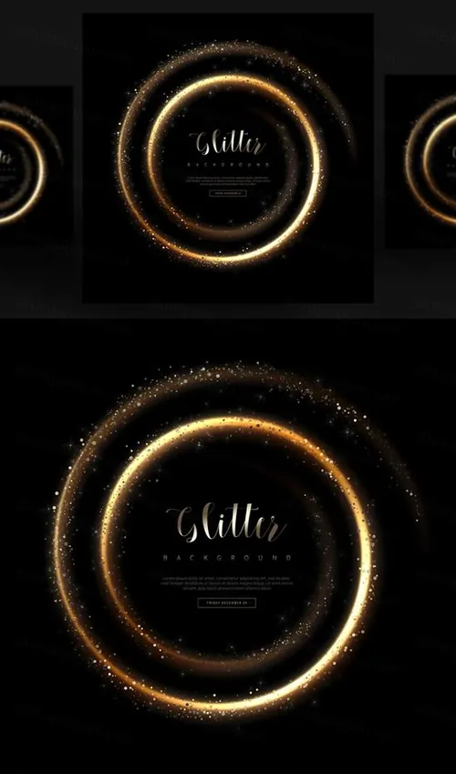 金色光效粒子化妆品影楼相册高清海报科技感背景PSD设计素材模板