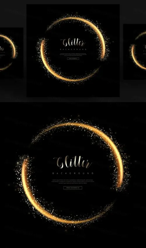 金色光效粒子化妆品影楼相册高清海报科技感背景PSD设计素材模板