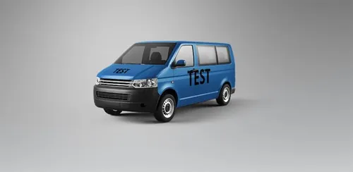 面包车车身广告贴图样机模型Van Mockup ＃7482663