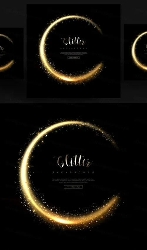 金色光效粒子化妆品影楼相册高清海报科技感背景PSD设计素材模板