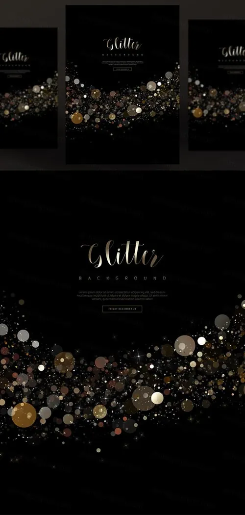 金色光效粒子化妆品影楼相册高清海报科技感背景PSD设计素材模板