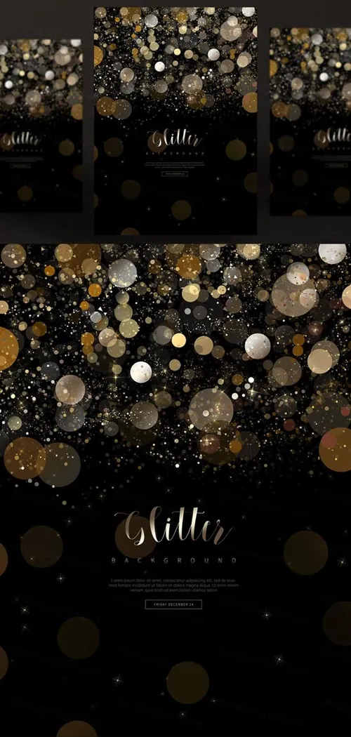 金色光效粒子化妆品影楼相册高清海报科技感背景PSD设计素材模板