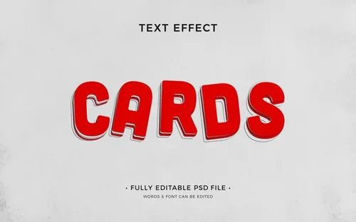 剪纸艺术纸张卡片文字特效智能对象PSD模板