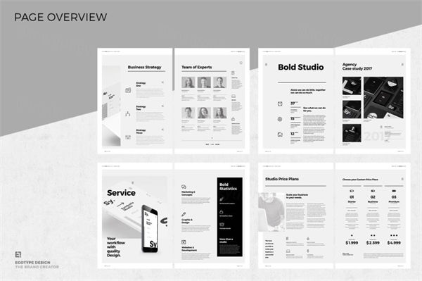 高品质的专业时尚高端的提案品牌手册画册楼书杂志设计模板 proposal