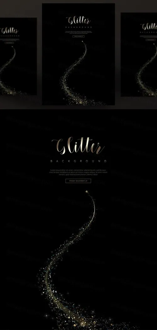 金色光效粒子化妆品影楼相册高清海报科技感背景PSD设计素材模板