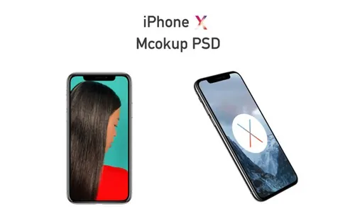 多角度iPhoneX手机贴图PSD模板Iphone X Mockup Dribbble