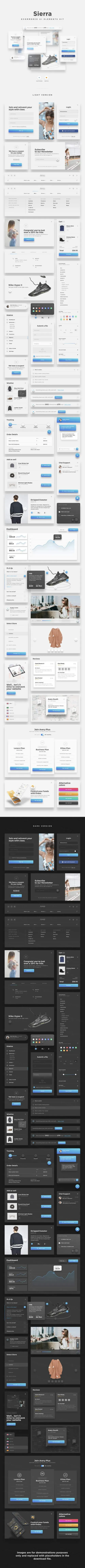 新鲜的电商web页+APP页模板套装下载 [PSD,sketch]