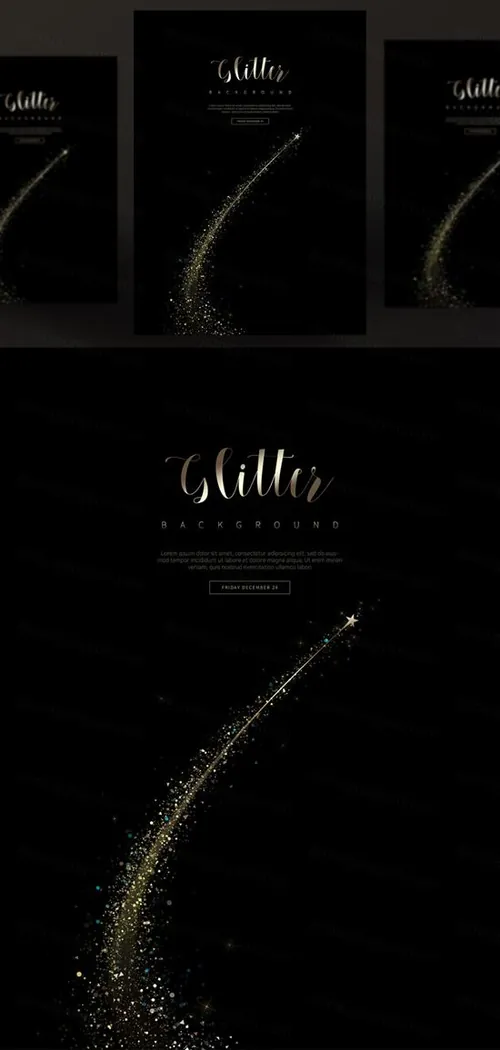 金色光效粒子化妆品影楼相册高清海报科技感背景PSD设计素材模板