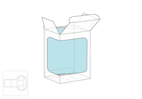 橱窗零售盒模切图/刀模图EPS源文件