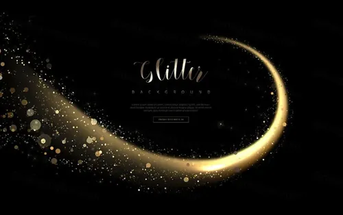 金色光效粒子化妆品影楼相册高清海报科技感背景PSD设计素材模板