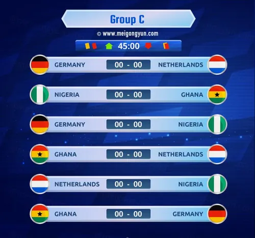 俄罗斯世界杯国际足球比赛对阵卡通海报挂画设计模板ai EPS矢量素材