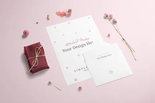 鲜花花卉丝带花瓶家居装饰相框植物贴图样机模型Simple Homes Mockup Vol 06