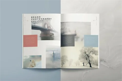 画册 | 独特美丽干净华丽设计28页面布局品牌册子 The Voyage  Brand Book Template