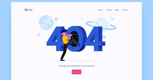 创意404报错页面设计模板[AISKETCH] 404 Page Te