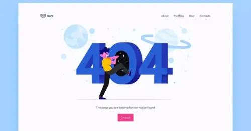 创意404报错页面设计模板[AISKETCH] 404 Page Te