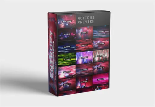 20组高端故障艺术背景快速生成PS动作 Entropy: 20 Pho