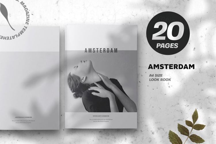 阿姆斯特丹极简主义画册模板 Amsterdam Minimalist Lookbook 3709854