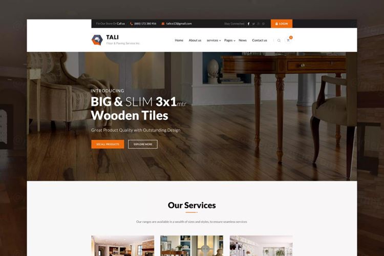 装修公司网站登陆页面UI套件PSD模板