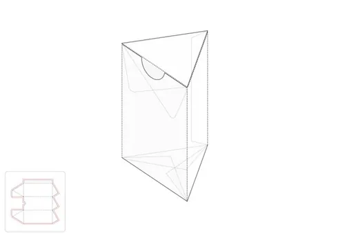三角包装盒模切图/刀模图EPS源文件