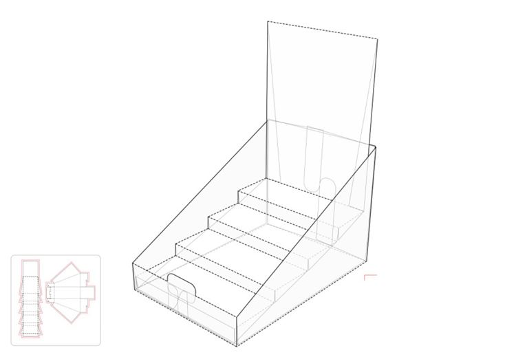 广告纸板架模切图/刀模图EPS源文件