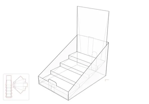 广告纸板架模切图/刀模图EPS源文件