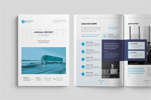 年度述职报告品牌手册画册杂志设计模板 annual  rerport