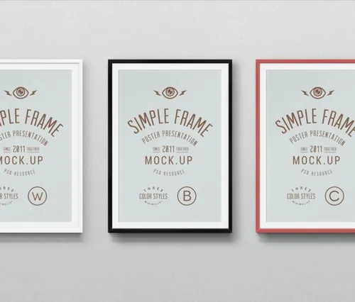版画/海报/照片/艺术品展示样机模板 Psd Poster Mockup Presentation Vol3