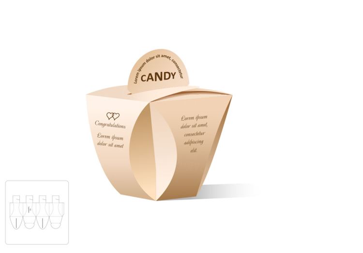 立方体零售盒模切图/刀模图EPS源文件