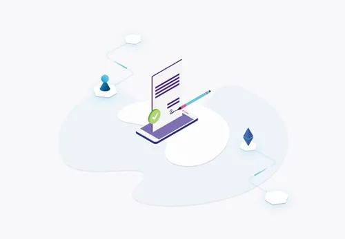 区块链概念等距插图素描插画矢量设计素材Blockchain Platform Isometric02_11