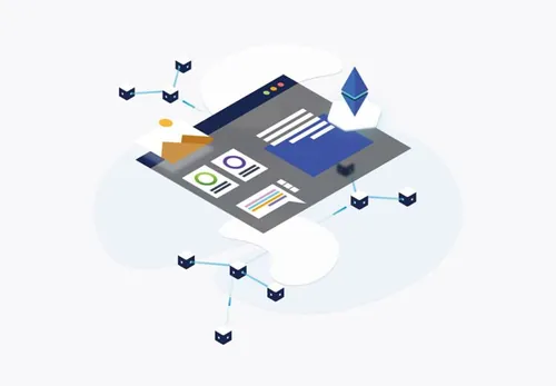 区块链概念等距插图素描插画矢量设计素材Blockchain Platform Isometric02_10