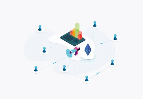 区块链概念等距插图素描插画矢量设计素材Blockchain Platform Isometric02_15