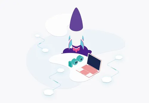 区块链概念等距插图素描插画矢量设计素材Blockchain Platform Isometric02_13